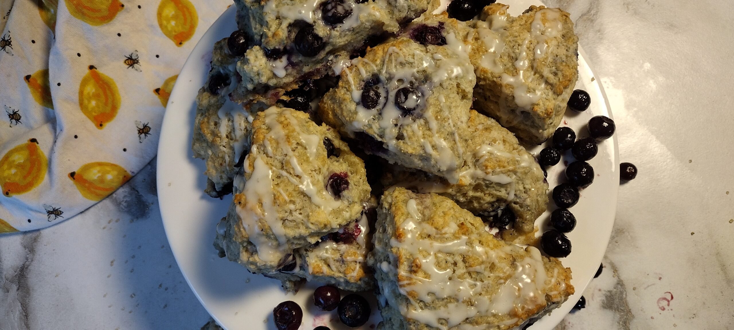 The Best Blueberry Scones with Lemon Glaze
