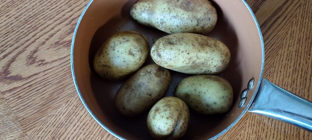 Russet potatoes.