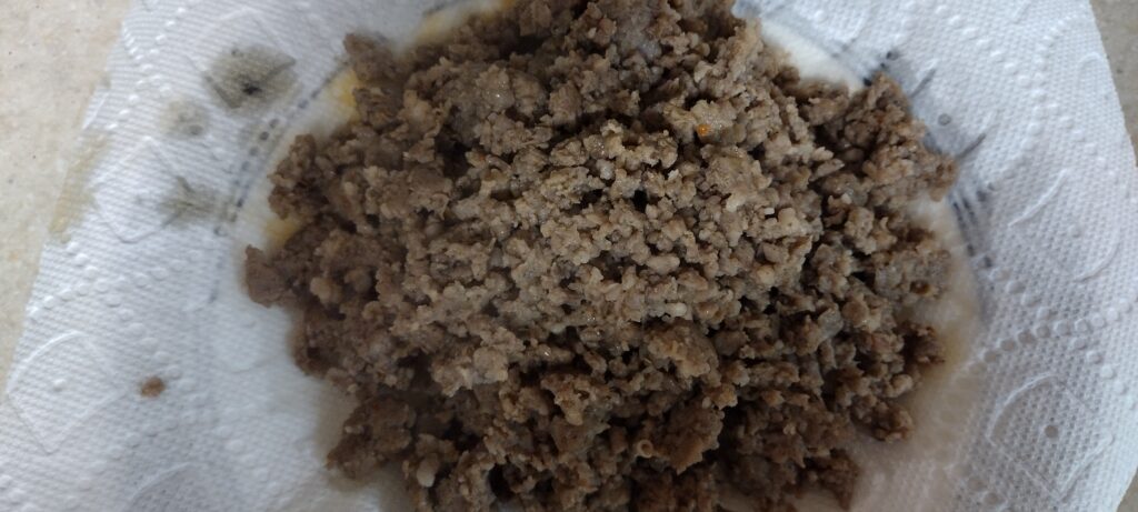 Ground sausage.