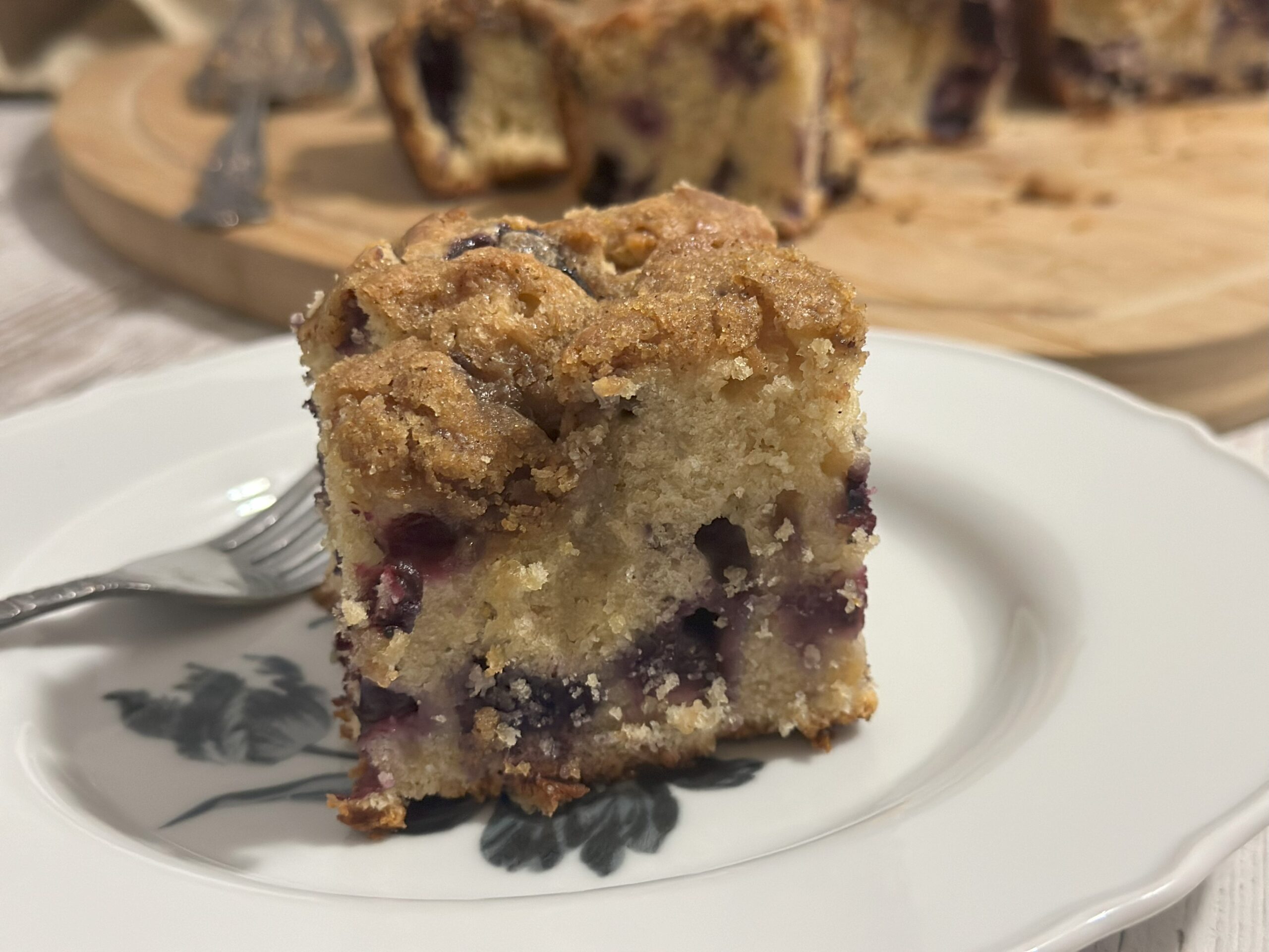 Easy Blueberry Coffee Cake with Sour Cream