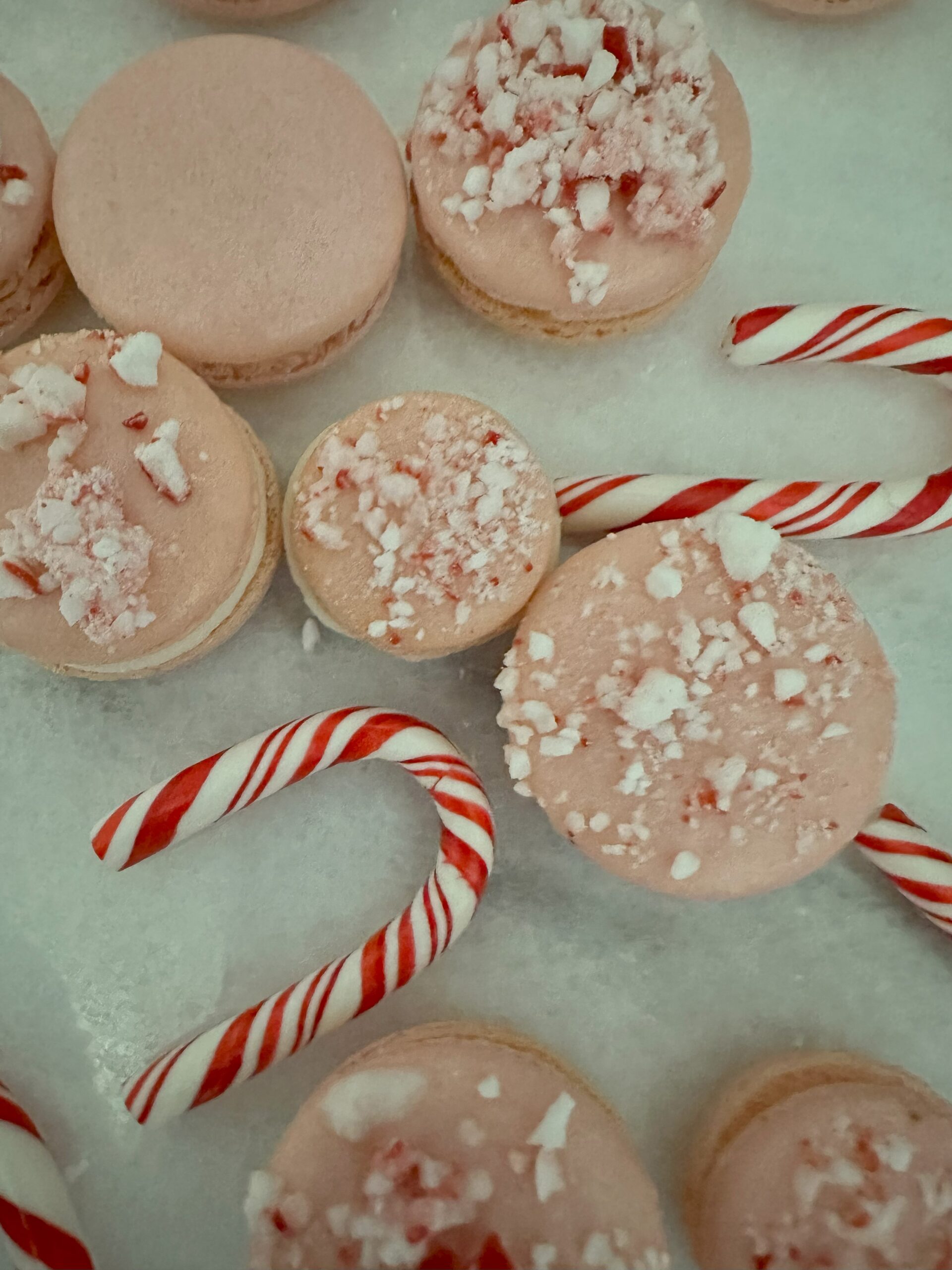 Candy Cane French Macarons