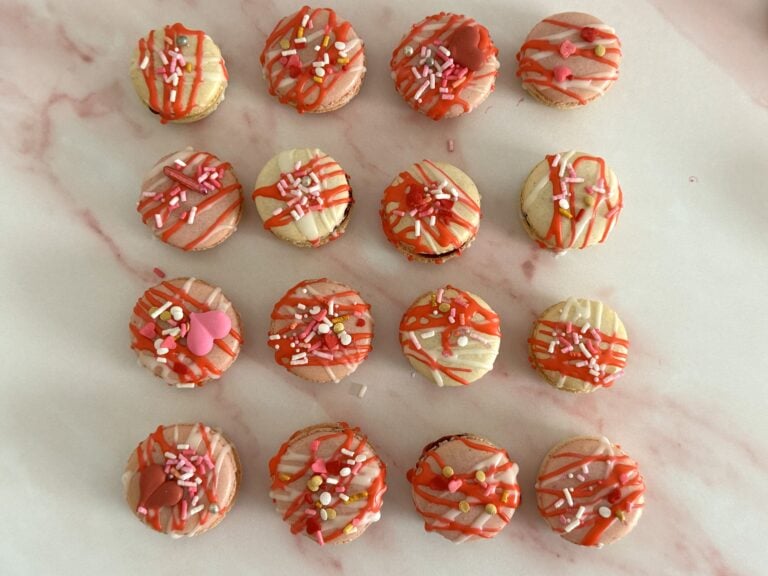 Raspberry Vanilla Bean French Macarons