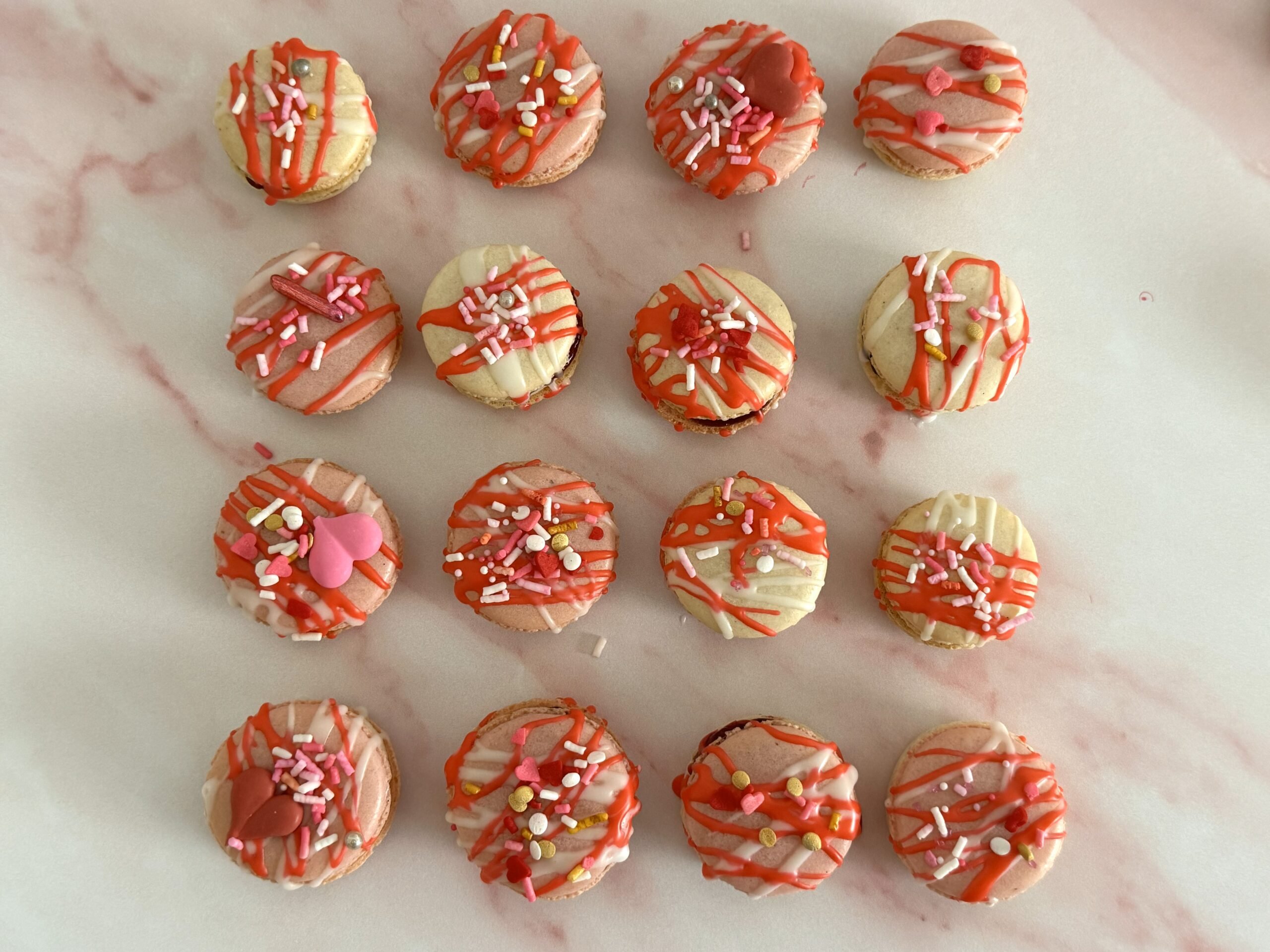 Raspberry Vanilla Bean French Macarons