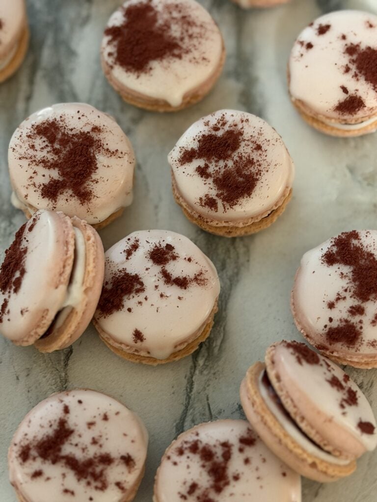 Raspberry Rose French Macarons