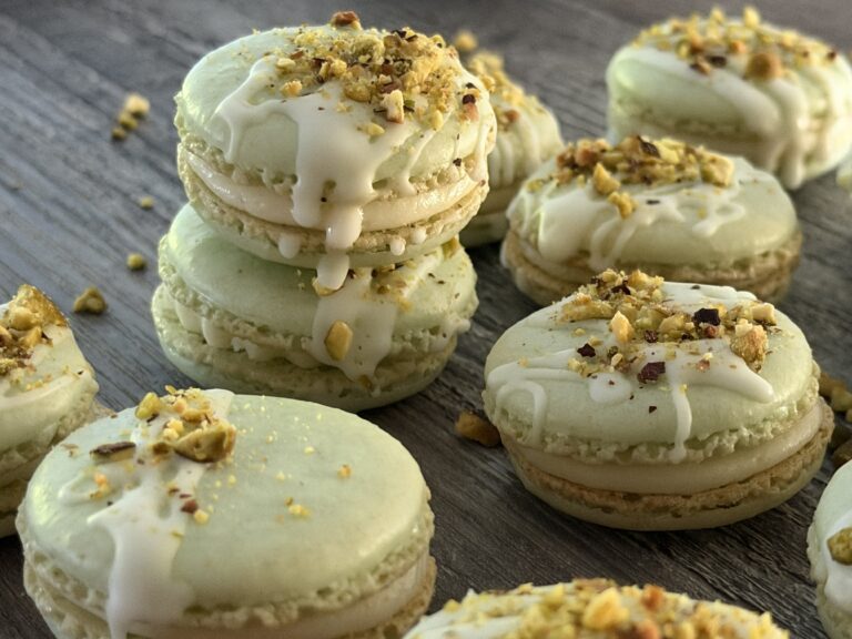 Pistachio French Macarons with Pistachio Cream